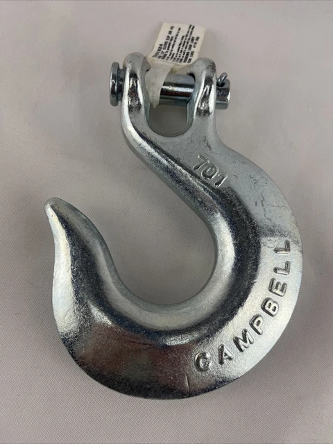Campbell 1/2" Eye Slip Hook Grade 43 Zinc Plated Working Load Limit 9200 LBS 5