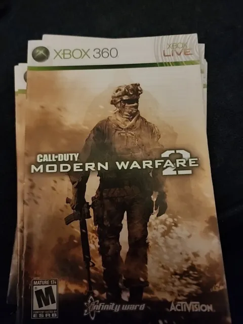 (Manual Only) Call of Duty Modern Warfare 2 Microsoft Xbox 360 Authentic