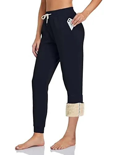 Inno Womens Sherpa Fleece Lined Jogger Pants Warm Sweatpants Thermal Athletic
