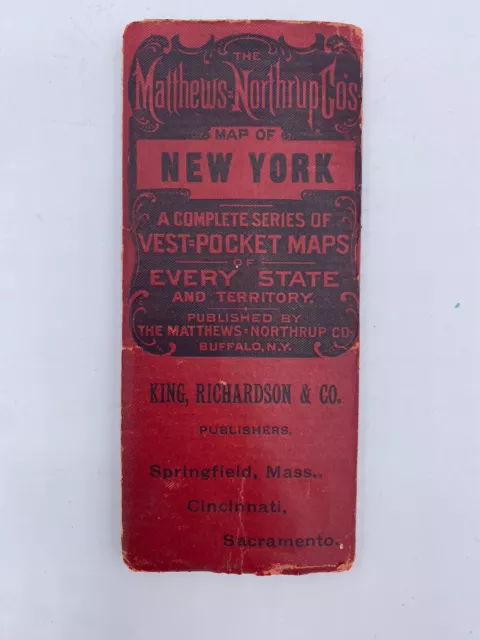 Matthew’s Northrup New York Vest Pocket Map 1892