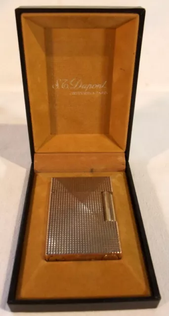 Briquet Dupont avec sa boîte, fonctionne, hauteur 5,6cm