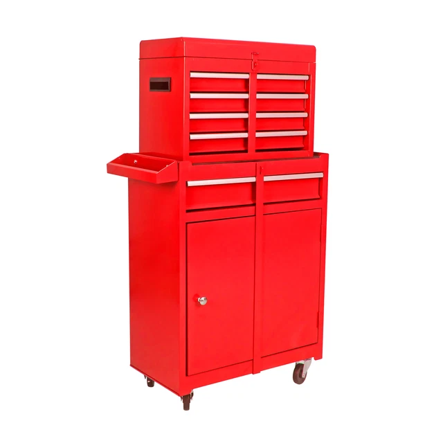 5 DRAWER ROLLING Tool Chest Box Cart Organizer Wheels Detachable