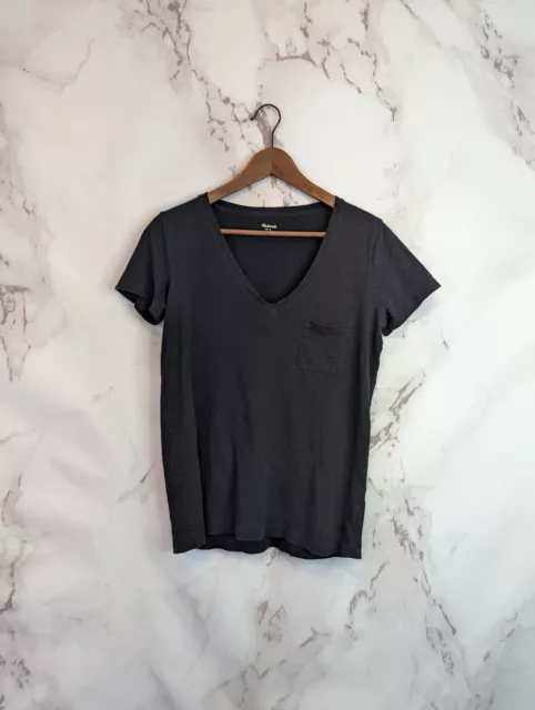 Madewell T Shirt Womens Small Black Organic Cotton Short Sleeve Tee Whisper