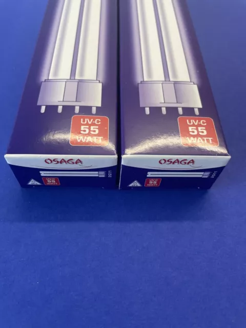 UVC Osaga Lampe Röhre Leuchte  55 Watt  2 G11  2er Set 15,90€/Stück