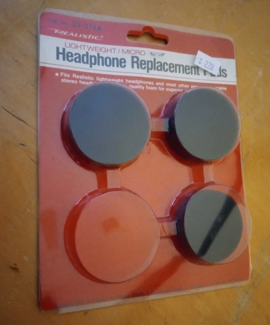 Headphone Replacement Pads Foam Realistic Lightweight Micro Lot Radio Shack
