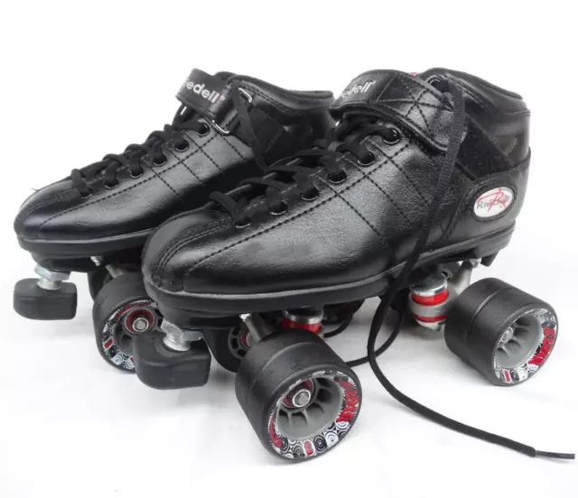 RIEDELL Cayman R3 Skates Quad Roller Skates Black UK Size 6 Barely Used Derby