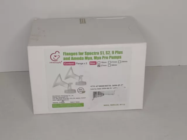 Box of 2 Nenesupply 27mm Flanges for Spectra S1 S2 9 Plus Breast Pump New (H)