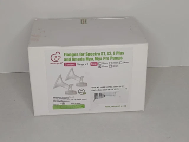 Box of 2 Nenesupply 27mm Flanges for Spectra S1 S2 9 Plus Breast Pump New (H)