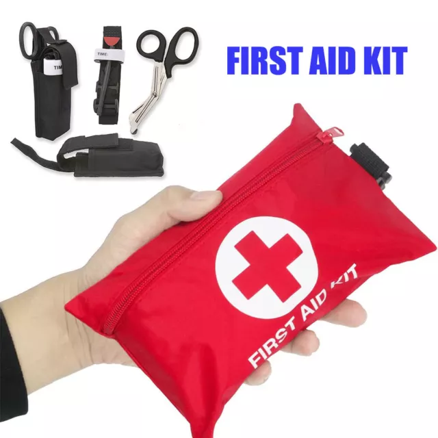 Erste Hilfe Set Survival mit Tourniquet-Kit Trauma-Scheren Molle-Beutel