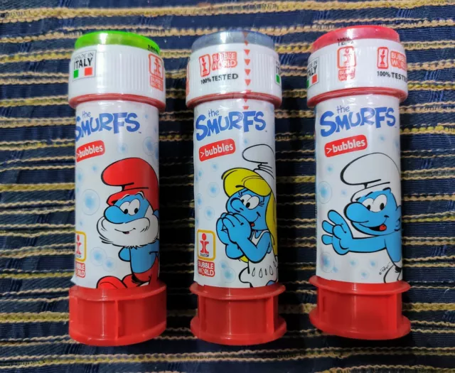 Bolle di sapone Puffi Smurfs 3 Pezzi