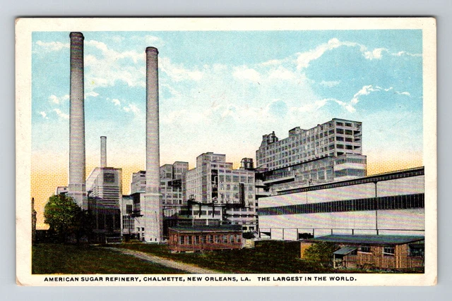 New Orleans LA-Louisiana, American Sugar Refinery, Chalmette Vintage Postcard