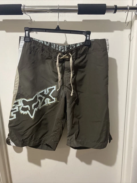 Sun Damage Fox Racing Boardshorts Swim Trunks Brown Mens 34