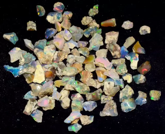 50 Carats Dry Large Size Grade Ethiopian Welo Opal Raw Cut Grade Opal Rough Lot