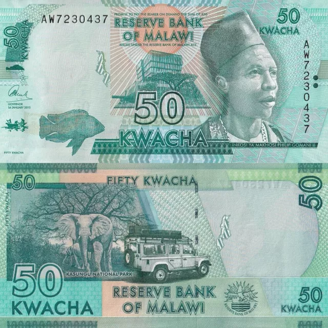 Malawi 50 Kwacha 2015 P 64b UNC