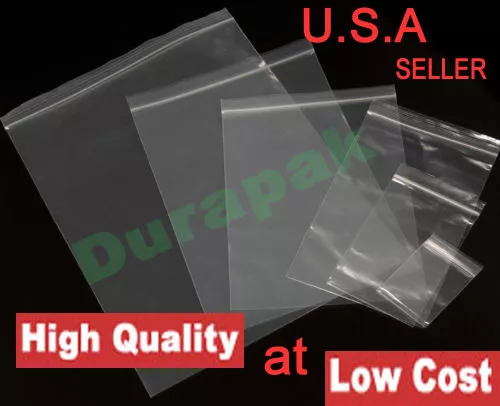 1000~ 2 Mil 3X5 Clear Zip Reclosable Lock Poly Zipper Seal Bag Retail Packaging 2