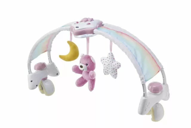 Chicco Rainbow Sky Arco Lettino Rosa 2 In 1 Con Luci E Melodie