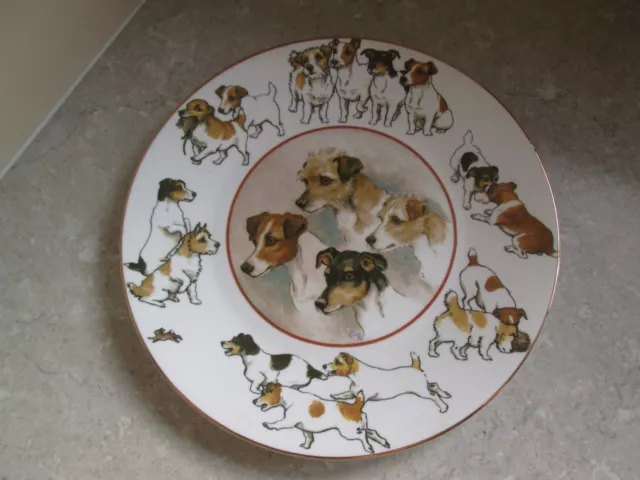 Vintage Jack Russell Terrier Plate - Louise Wood 1986