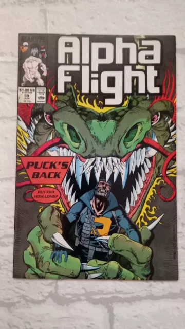 Marvel Copper Age Comic, Alpha Flight #59 June 1988