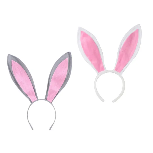 2 pz orecchie coniglio Pasqua gioielli per capelli accessori costume per conigli bambino