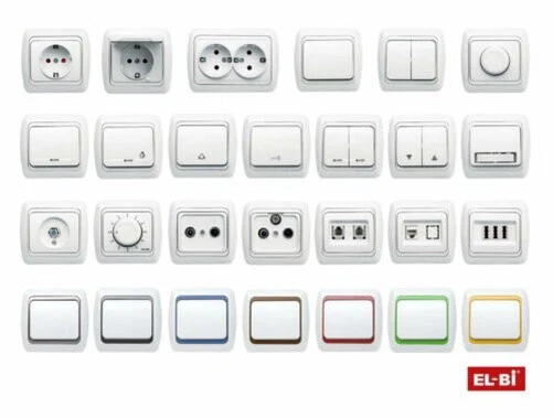 Série de Commutateurs Programme Blanc Alpin - Tout Inclus - Cadre + Insert +
