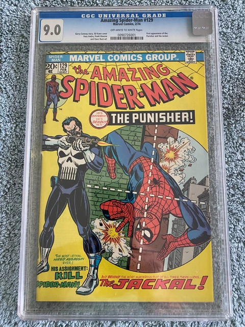 Amazing Spider-Man #129-Cgc 9.0 (Off White To White Pages) 1St Punisher & Jackal