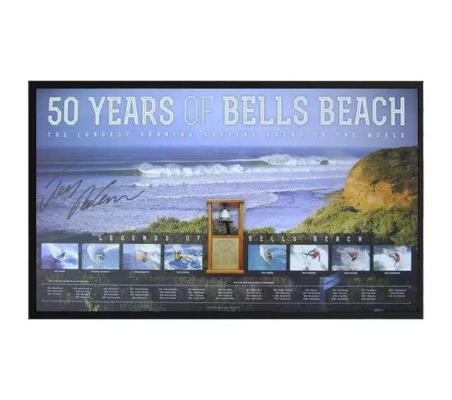 50 Years Bells Beach Hand Signed And Framed Joel Parkinson Surfing Sportsprint