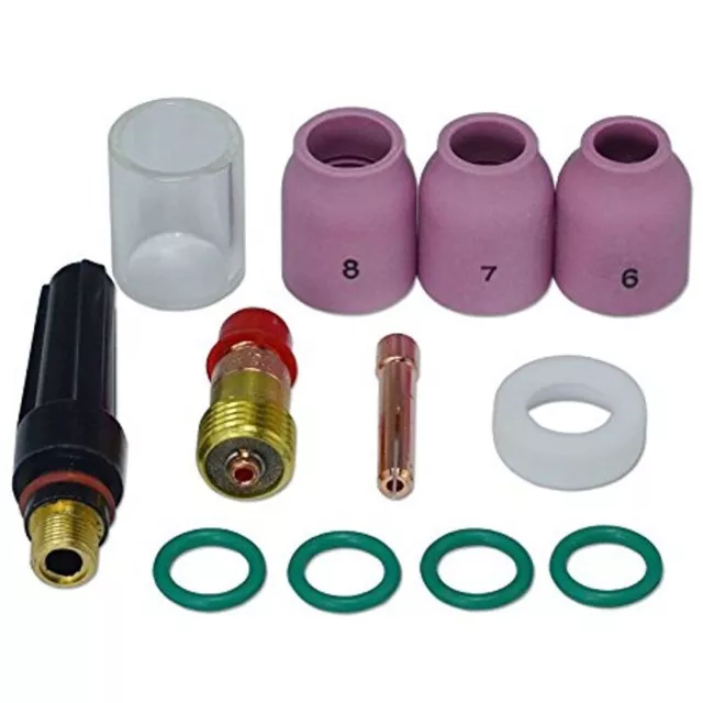 12-Pack Tig Stubby Gas-Lens 17GL332 3/32 10-Cup Alumina-Nozzle Kit Per DB Sr