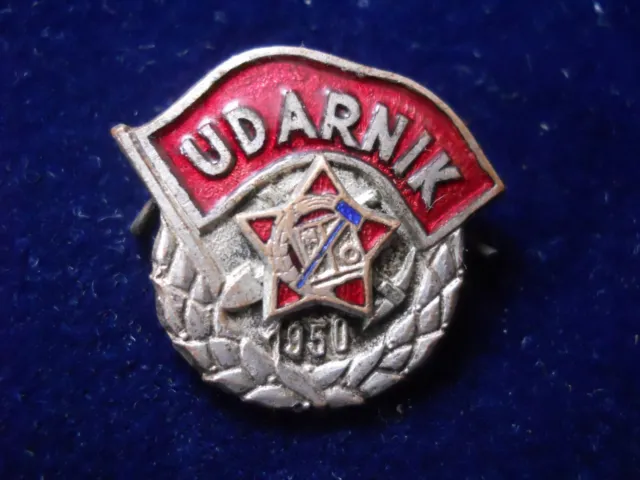 Badge of Striker (Udarnik) Youth Work Action (ORA) Yugoslavia year 1950