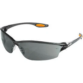 LW212 Law 2 Safety Glasses, Orange Temple Inserts, Gray Lens  LW212