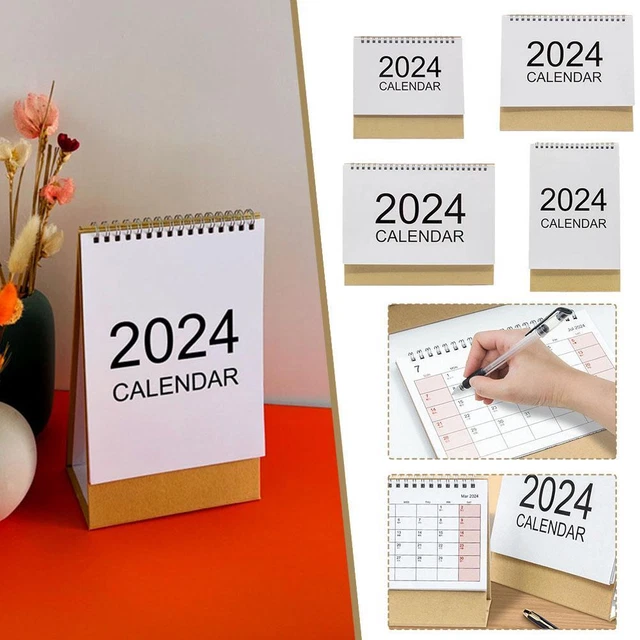2024 KRAFT DESK Calendar Minimalist Desktop Tent 2024 Dragon Year