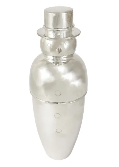 Art Deco Snowman figural silver plated novelty cocktail shaker 600 ml 2