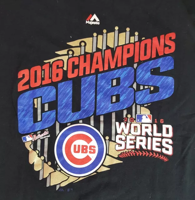 Majestic Chicago Cubs 2016 World Series Champions Parade T-Shirt Size Medium