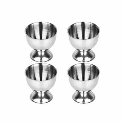 Portauova in Acciaio Inossidabile 4 Pezzi Set di Portauova Portauovo da Colazione Supporto per Uova Portauovo per Cucina per Uova Sode Brunch per Colazione Matrimonio Natale Accessori per Feste 