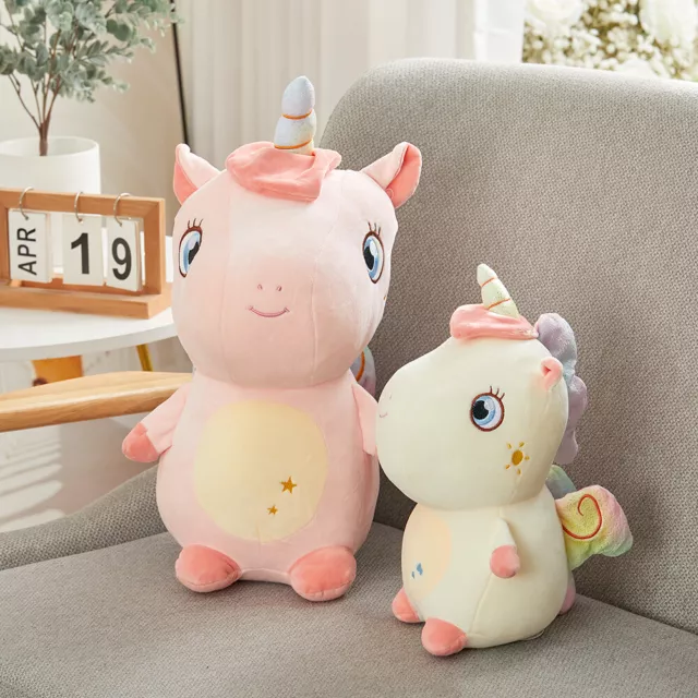 Kids Soft Toy Plush Unicorn with Multi-Coloured Rainbow Tail Animal Girls Gifts