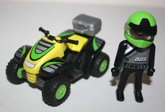 Quad Playmobil 4427 à Friction Jaune Et Noir - Tout Terrain, Occasion Très Bon état