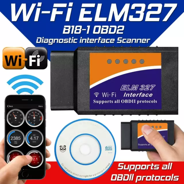 WIFI Car Code Scanner OBDII Reader OBD2 Diagnostic Scanner Engine Check Tool