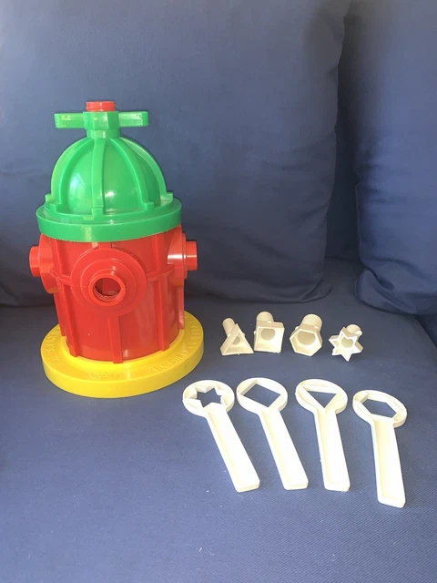 Vintage toys Child Guidance Fire Hydrant With Bolts Shapes Learning Toy