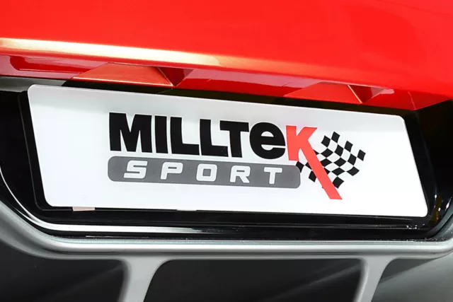 Milltek Sport White Show Plate Number Track Plate Milltek Exhaust Owners Gift