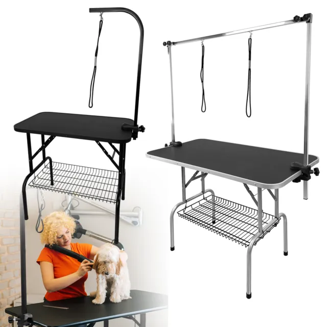 Mesa de cuidado de perros plegable mesa de recorte para perros mesa de cuidado de pelaje mesa de corte metal