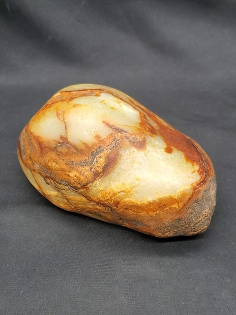Siberian White Jade River Cobble, 1018g