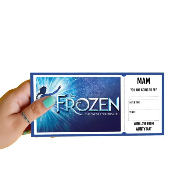 Frozen Concert Ticket Gift You're Going To See Personalised Theatre Gift Card