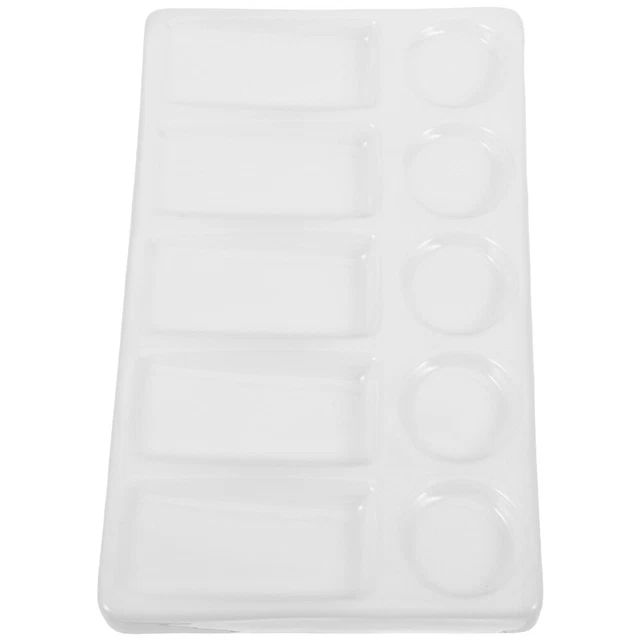 10 -WELL RECTANGULAR Color Palette Travel Porcelain Painting Watercolor ...