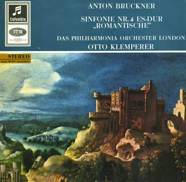 COLUMBIA SMC-91356 White/Gold BRUCKNER Symphony 4 KLEMPERER PO London (SAX-2569)
