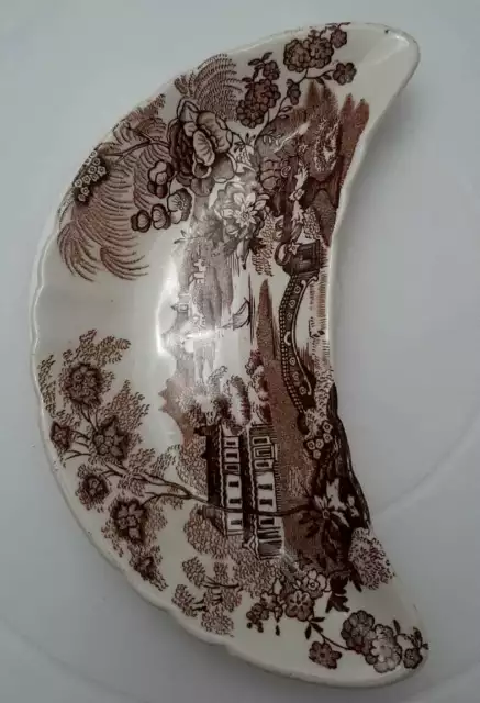 Vintage Crown Devon Fieldings Staffordshire Crescent Bone Plate Dish