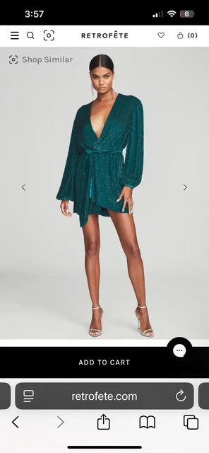 slim fit dress slacks Gabrielle Sequin Robe – Retrofete main image 0