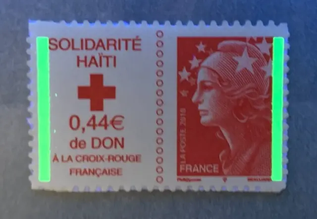 Timbres France 2008 YT 388. Beaujard solidarité Haïti autoadhésif