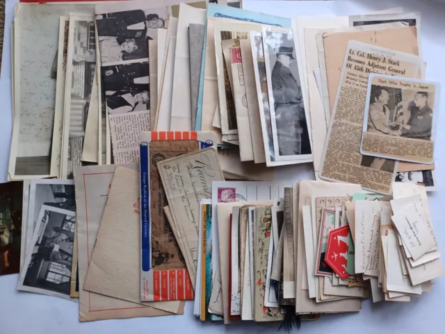 Huge Vintage Paper Ephemera Lot -200 Pieces- Photos, Postcards, Calling Cards +