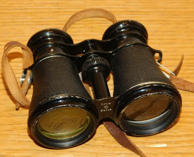 Vintage the BULL DOG Binoculars: Iris De Paris, Black Metall