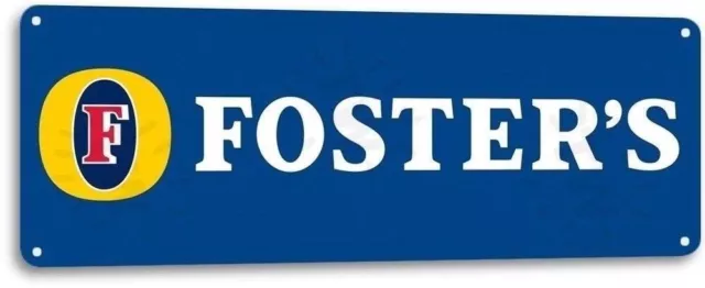 Fosters Beer Logo Australian Retro Bar Pub Man Cave Wall Decor Metal Tin Sign