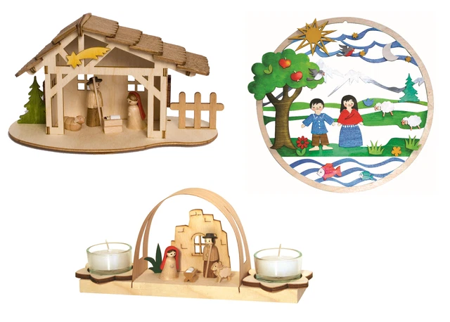 Kuhnert - Juego de manualidades diferentes motivos bíblicos de Navidad - Made in Germany